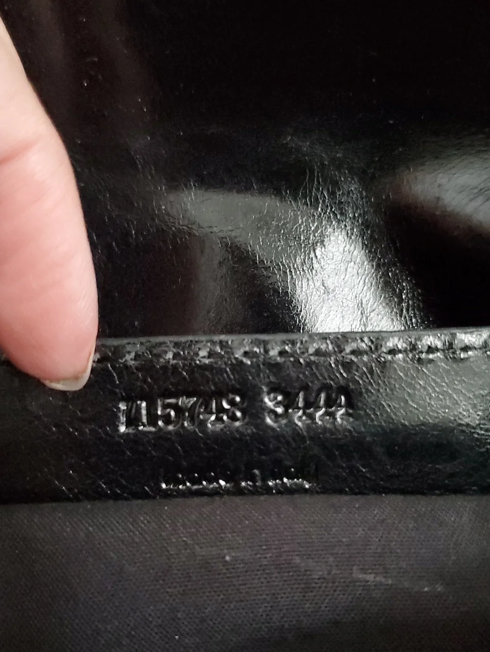 Balenciaga Shiny Black Leather and Silver Pouch Flap Clutch Bag With Mirror